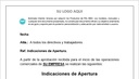 003. Indicaciones de Apertura